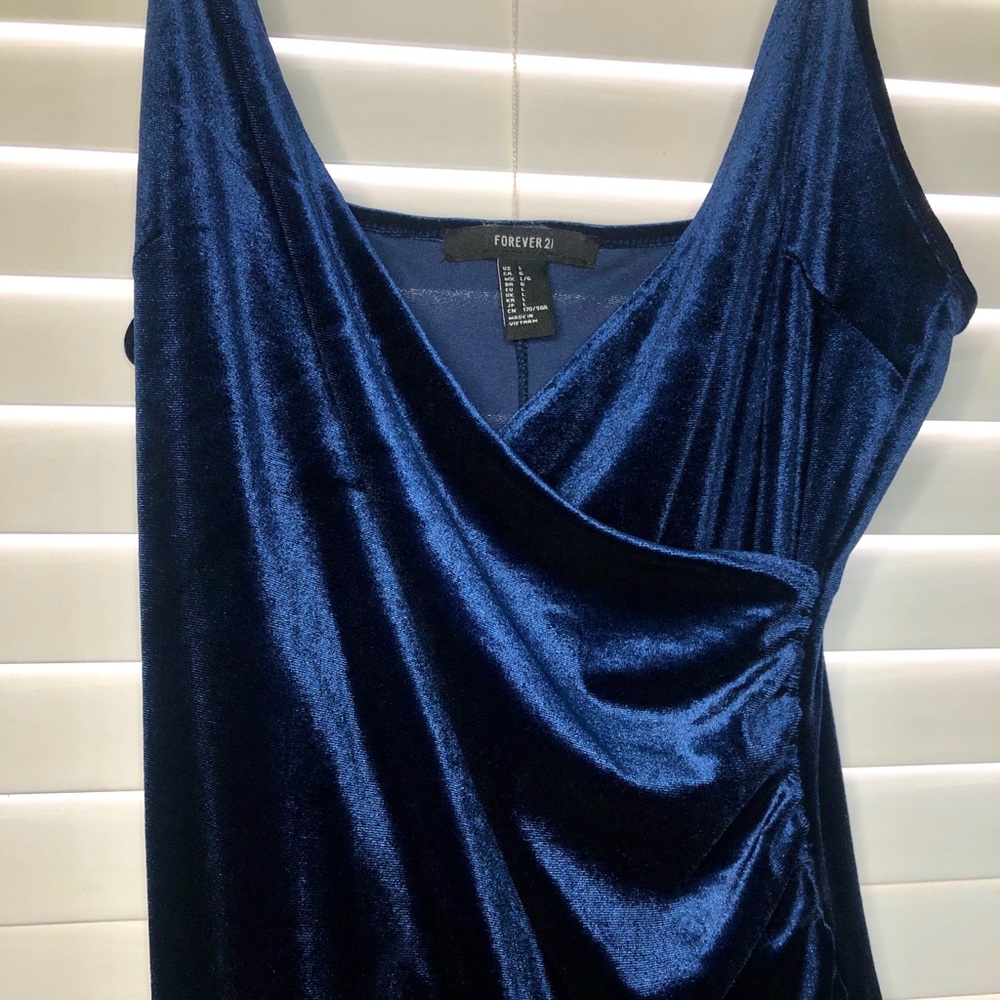 Asymmetrical Velvet Wrap Dress
